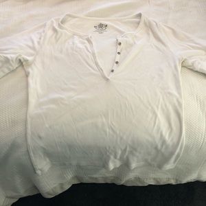 Plain White Henley Tee